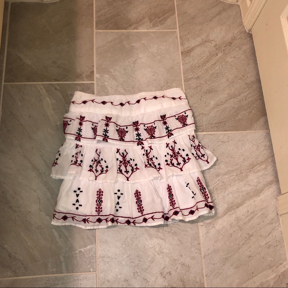 strapless ruffle top, Chelsea and Violet